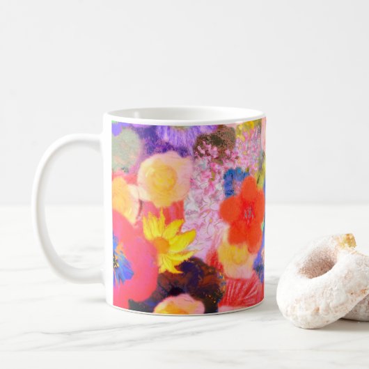 Blume Kaffeetasse (Mit Donut)
