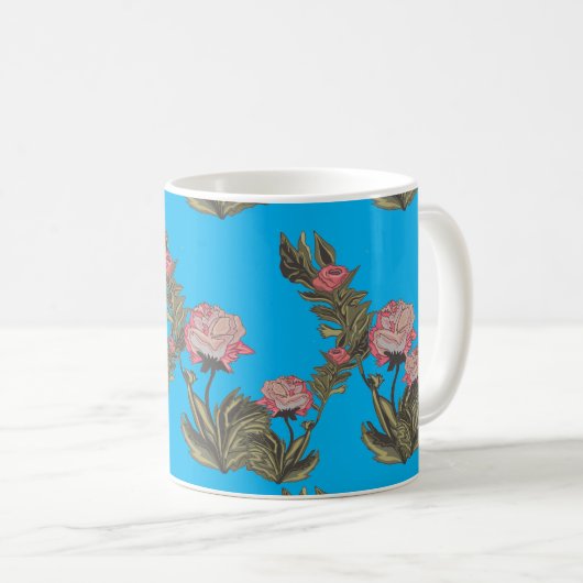 Blume Kaffeetasse (VorderseiteRechts)