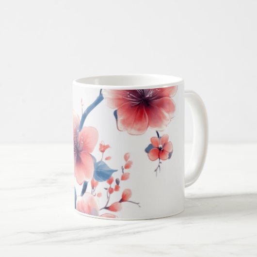 Blume Kaffeetasse (VorderseiteRechts)