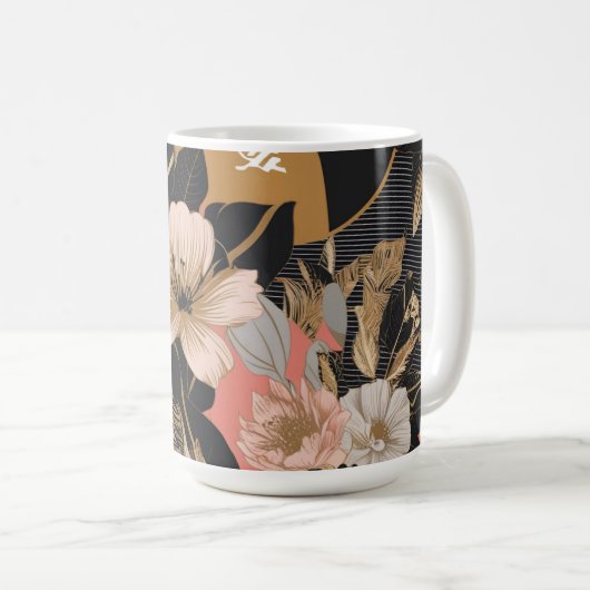 Blume Kaffeetasse (VorderseiteRechts)