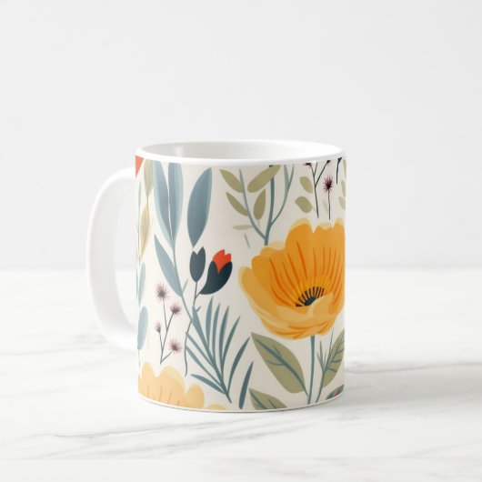 Blume Kaffeetasse (Vorderseite Links)