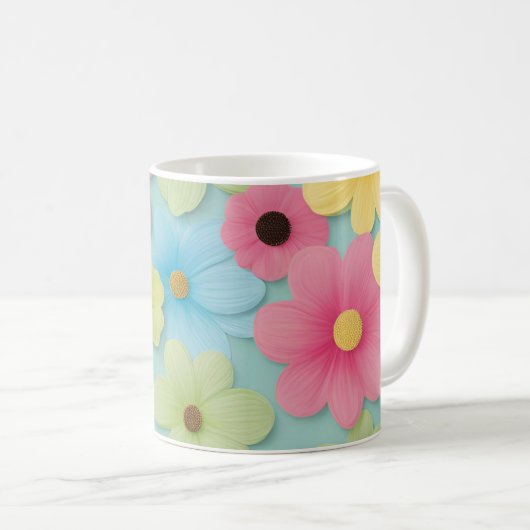 Blume Kaffeetasse (VorderseiteRechts)