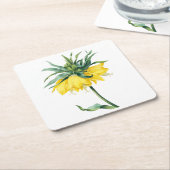 Blume: Kaiserkrone A002 - Rechteckiger Pappuntersetzer (angewinkelt)