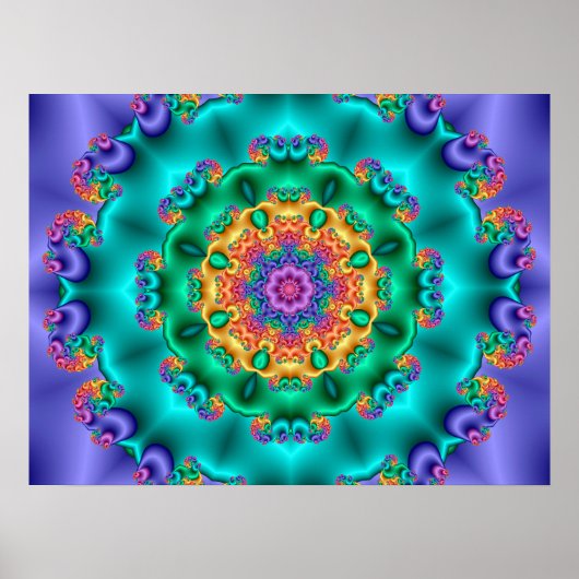 Blume Kaleidoskop Poster (Vorne)