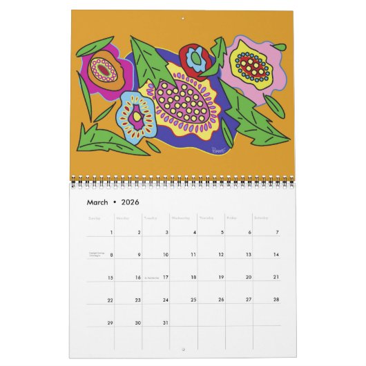 Blume Kalender (Mär 2026)