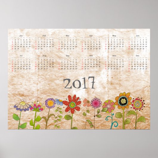 Blume-Kalender 2017 Poster (Vorne)