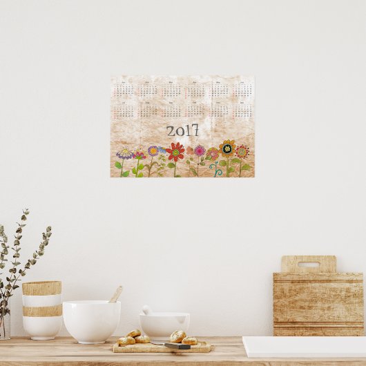 Blume-Kalender 2017 Poster (Küche)
