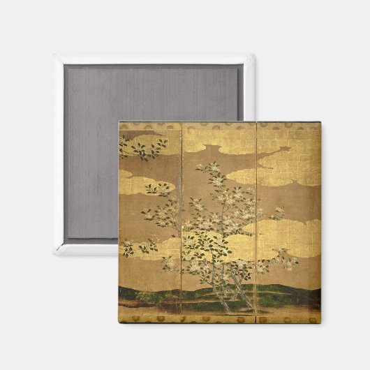 Blume Kamelien Magnet (Vorderseite/Rückseite)