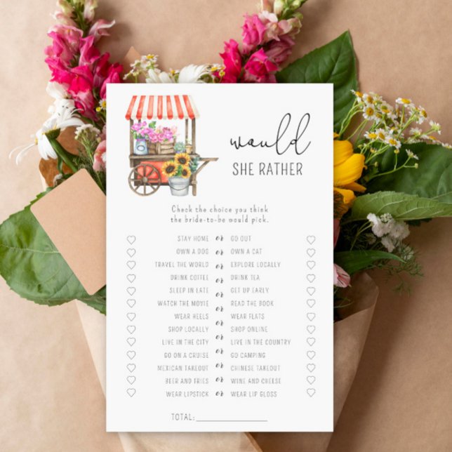 Blume Karren - Würde sie lieber Brautparty spielen (Von Creator hochgeladen)