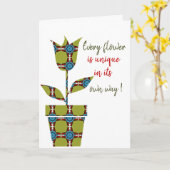 Blume Karte (Gelbe Blume)