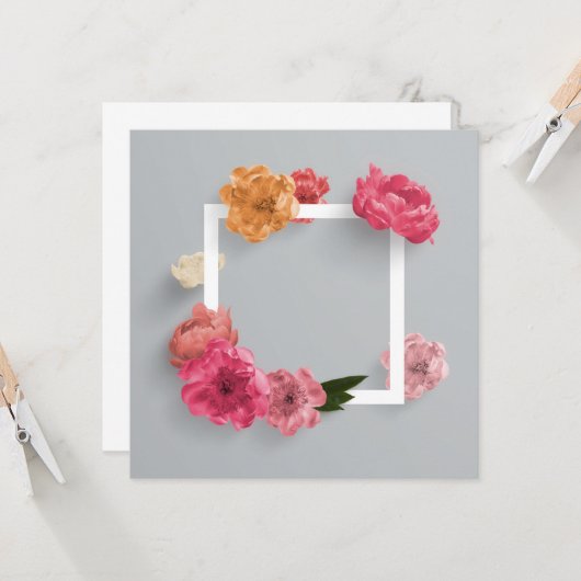 Blume Karte (Vorderseite/Rückseite Beispiel)