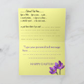 Blume Karten Crocus Blume Benutzerdefinierte Grußk (Innenseite)