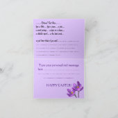 Blume Karten Crocus Blume Benutzerdefinierte Grußk (Innenseite)