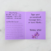 Blume Karten Lila Blume Benutzerdefinierte Grußkar (Innenseite)