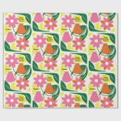 Blume Katzen Hinzufügen von Empfängern Name Niedli Geschenkpapier (Flach)