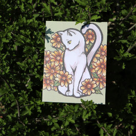 Blume Katzen Postkarte