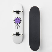 Blume Kawaii Goth Skateboard (Vorderseite)