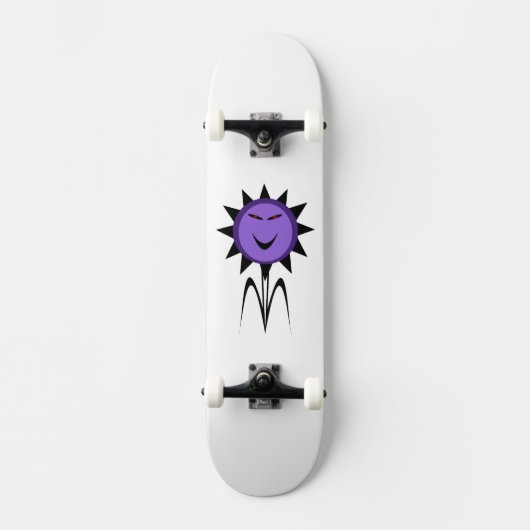 Blume Kawaii Goth Skateboard (Vorderseite)