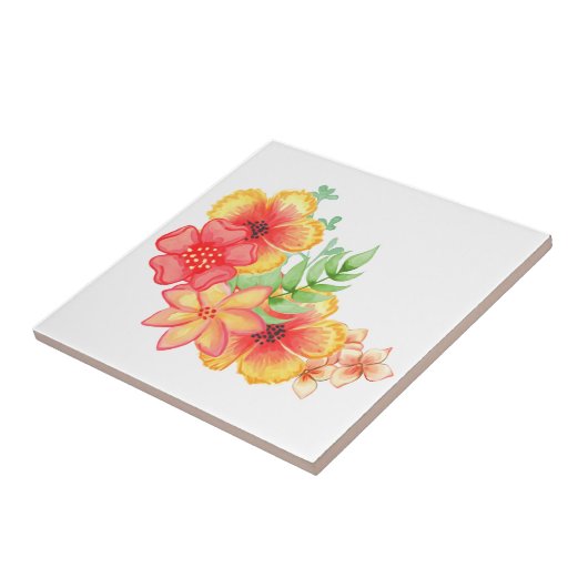 Blume Keramik Fliese (Seite)