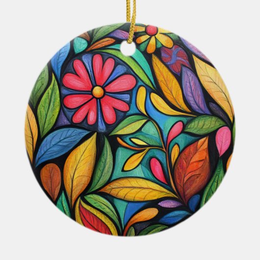 Blume Keramik Ornament (Vorne)