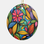 Blume Keramik Ornament (Links)