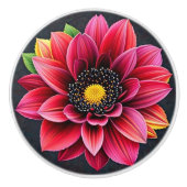 Blume Keramikknauf (Vorderseite)