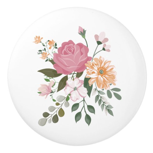 Blume Keramikknauf (Vorderseite)