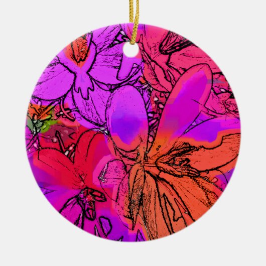 BLUME KERAMIKORNAMENT (Vorne)