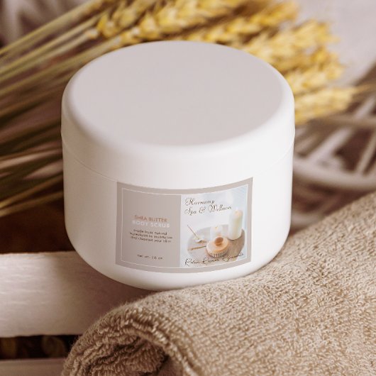 Blume, Kerze, Brush-Wellness-Center und Wellnesspr Lebensmitteletikett