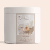 Blume, Kerze, Brush-Wellness-Center und Wellnesspr Lebensmitteletikett