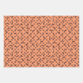 Blume, Kiefernzapfen, Eichhörnchen, Sterne, Beeren Geschenkpapier Set (Vorderseite 3)