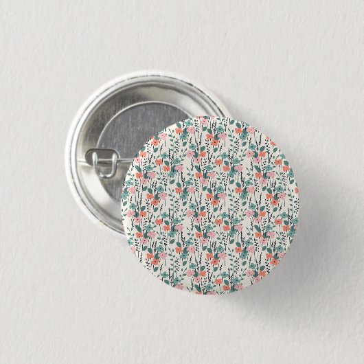 Blume Kind Button (Vorne & Hinten)