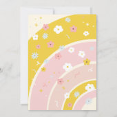 Blume Kind Groovy Retro Geburtstagseinladung Einladung (Rückseite)