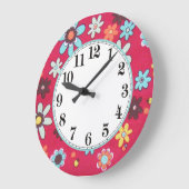 Blume Kind Große Wanduhr (Winkel)