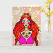 Blume Kind Karte (Gelbe Blume)