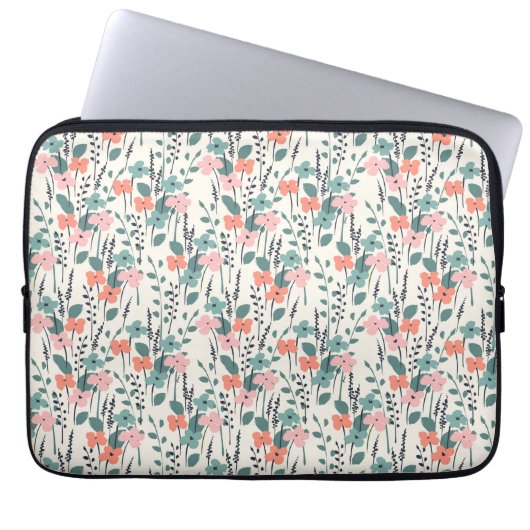 Blume Kind Laptopschutzhülle (Vorderseite)
