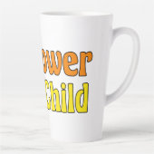 Blume Kind Niedlich Hippie Sonnenblume 70er Milchtasse (Rechts)