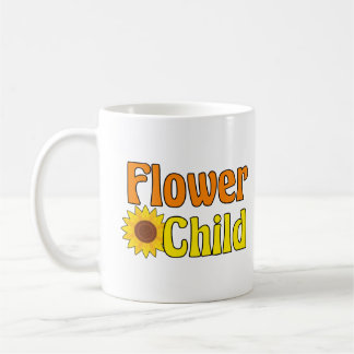 Blume Kind Niedlich Sonnenblumen Hippie Kinder Kaffeetasse