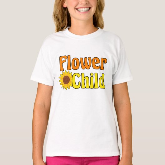 Blume Kind Niedlich Sonnenblumen Hippie Kinder T-Shirt (Vorderseite)