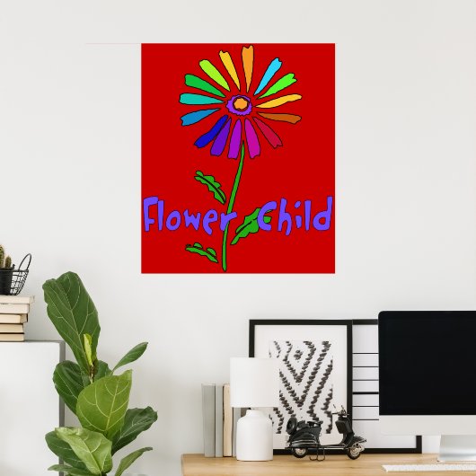 Blume Kind Poster (Heimbüro)