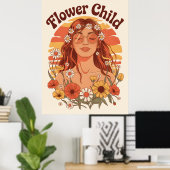 Blume Kind Poster (Heimbüro)