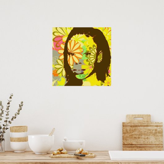 Blume Kind Poster (Küche)