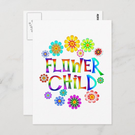 Blume KIND Postkarte (Vorne/Hinten)