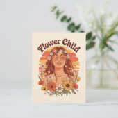 Blume Kind Postkarte (Stehend Vorderseite)