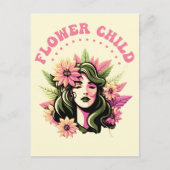 Blume Kind Postkarte (Vorderseite)