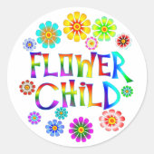 BLUME KIND RUNDER AUFKLEBER (Vorderseite)