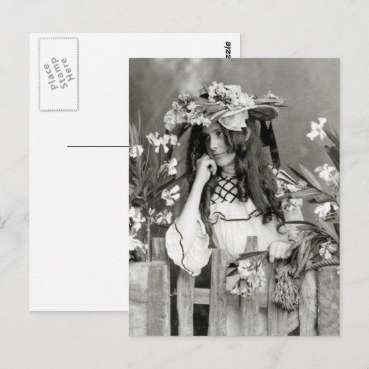 Blume Kind vor ihrer Zeit: 1902 Postkarte (Vorne/Hinten)