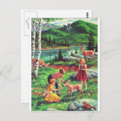 Blume Kinder Postkarte (Vorne/Hinten)