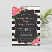 Blume Kinderdusche Einladung (Stehend Vorderseite)