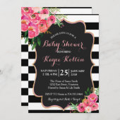 Blume Kinderdusche Einladung (Vorne/Hinten)